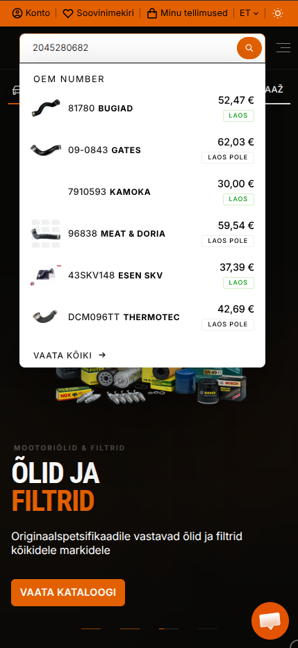 The Aerogroft store on a phone