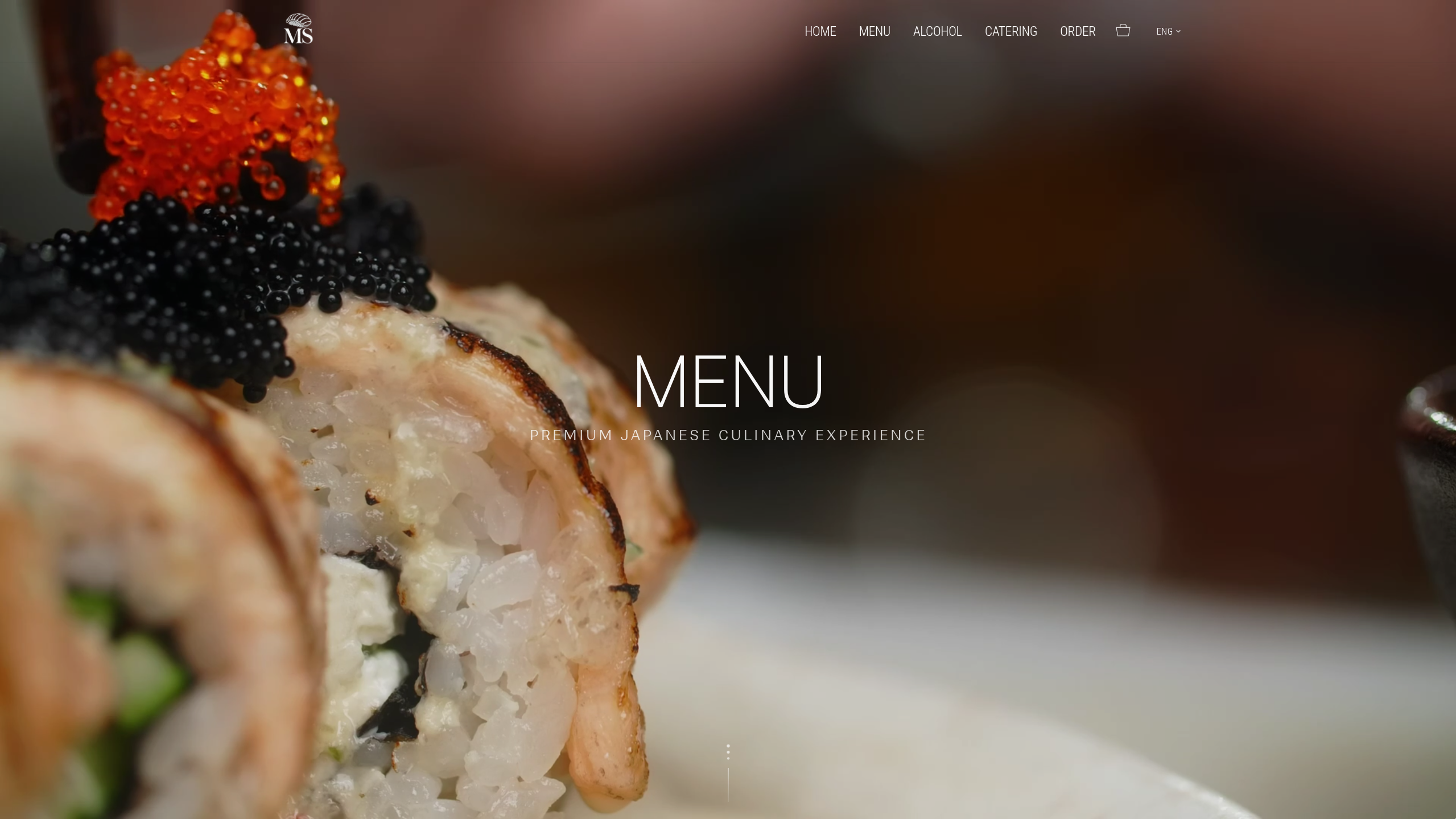 Sushi bar menu on the Maitsev Sushi website