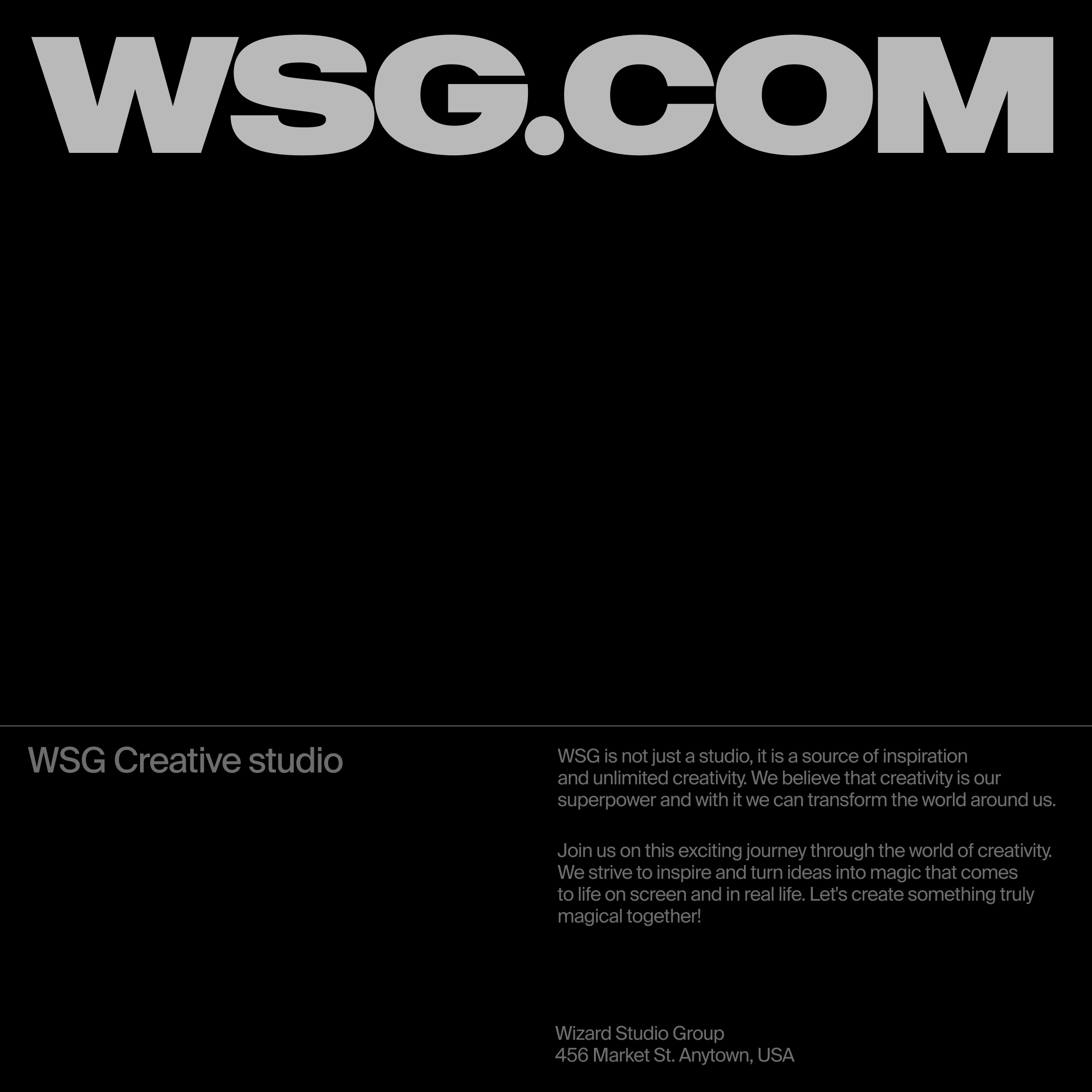 Открытие айдентики WSG Creative Studio